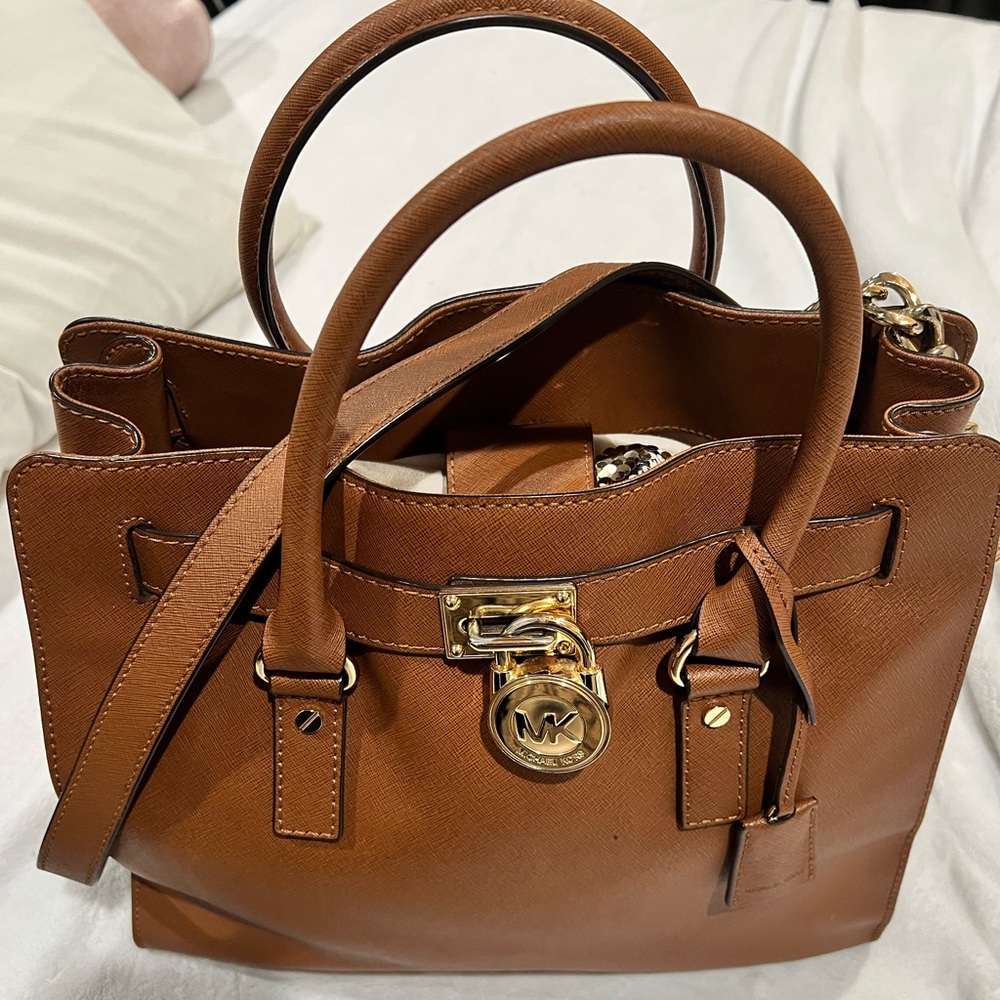 Michael Kors Beige and Brown Logo Tote